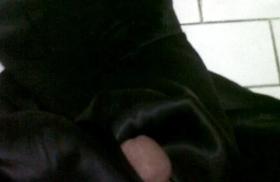 Crossdressing Cum Wearing Satin Halter Neck Dress