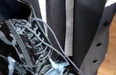 Suited Groom Jerks off in Hotel Room