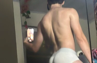 Big Young Latino Masturbates Over Pants