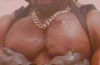 Black Muscle Bathroom BBC Leather Harness & Boots Bate