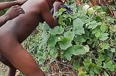 Preparation for Sweet Sex in the Farm Land in an Open Space