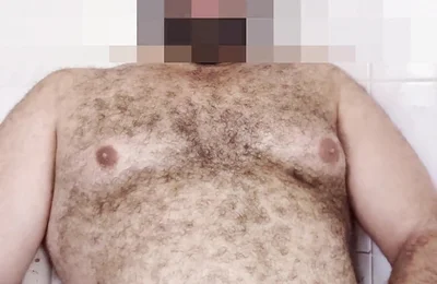 Horny Bear Cub Jerks off Thick Uncut Cock and Shoots a Huge Load