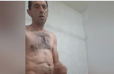 Enjoying My Shower, I Get Horny And Masturbate My Big Cock Until I Release All The Milk