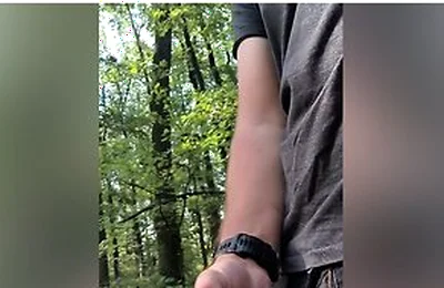 Cumshot In The Middle Of The Forrest