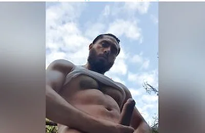 Selfsuck Cum By The Pond
