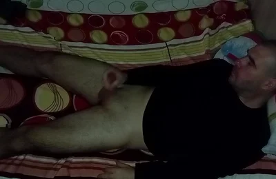 Boy Alone in His Room Before Sleep Does Handjob