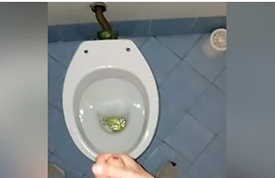A Young Guy Went Into A Dirty Public Toilet To Pee And Jerk Off