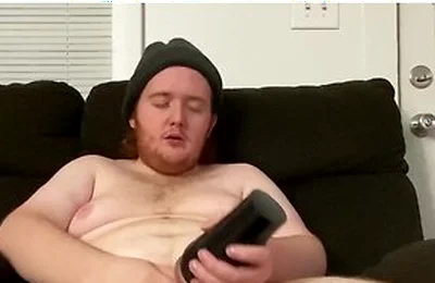 Young Chubby Guy Plays With A Fleshlight