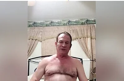 Old Man Stroking In Bed