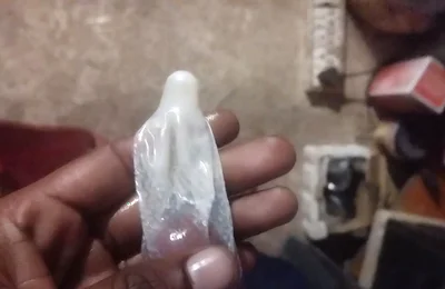 Solo Handjob Closeup Masturbration with Condom Big Cock