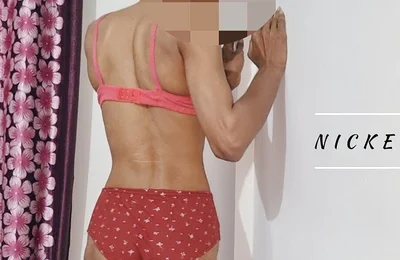 Sissy Femboy Strokes Her Cock