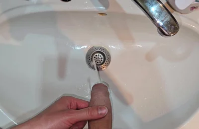 Male Pissing Compilation - POV Pee to the Bathroom Sink - Strong and Long Peeings