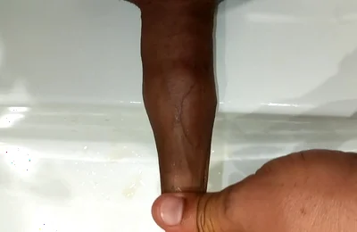 Inflating Foreskin with Piss - Peeing in Foreskin - Uncut Cock Piss