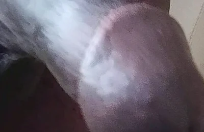 Stroking My Long Fat Cock with Saggy Balls