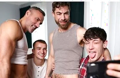 For Stepfathers Day, Ryan And Edward Want To Have Some Fun With Their Stepdaddies, Matt And Manuel With Manuel Skye, Edward Terrant And Ryan Jacobs