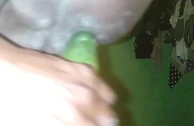 Deep Anal Sex with a Big Cucumber