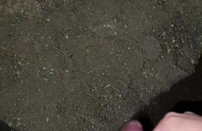 Outdoors at Night, Peeing and Hot Cumshot