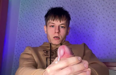 Skinny Twink with a Giant Dick Needs Some Serious Relief