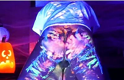 Femboys Messy Halloween Flip Fuck With Glow Paint