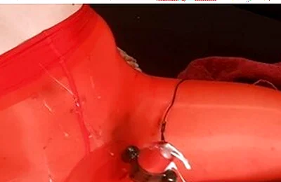 Sissy Boy Cumshot Through Nylon Bodysuit While Riding Fat Cock Anal Orgasm Lingerie