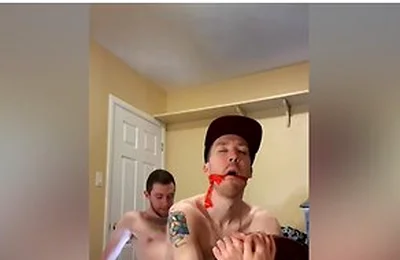 Twink Cums Handsfree Bareback Fucking