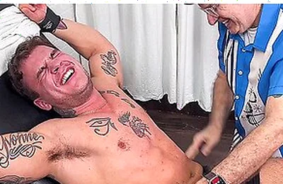 Daddy Dom In Muscled Nola Laughs Hard While Being Tickled By His Dom Stepdaddy
