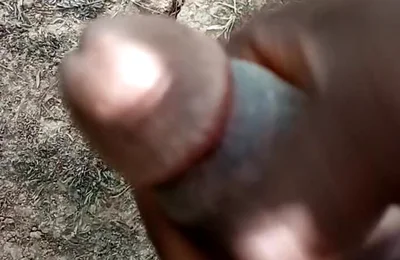 African Boy Masturbating Inside the Bush