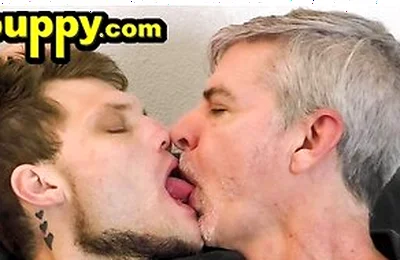Richard Lennox And Jake Skittles Voraciously Kissing Each Other