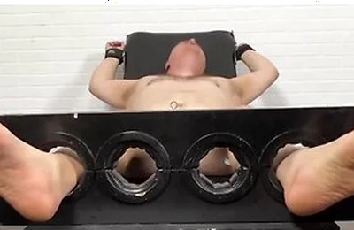 Big Red Tickle Torments Chubby Matt For His Own Pleasure