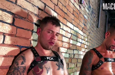 Blindfolded Bottom Serving Anonymous Males