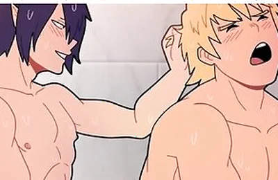 Car Toon - Tamaki Vs Mirio In The Gym Shower, Gay Porn Version Of The Anime My Hero Academia