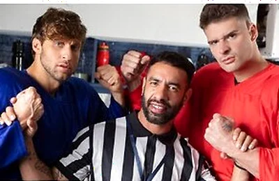 Malik Delgaty And Dom King Settle Their Differences By Double Penetrating Referee Mateo Zagal