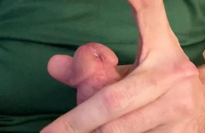 Edging My White Cock with Cum as Lube