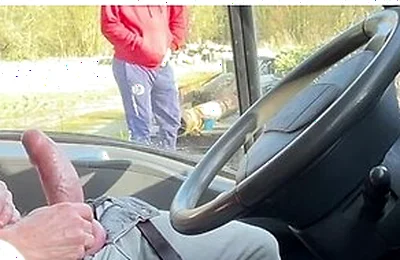 Daytime Truck Stop Meeting Inside My Truck With A Curious Encounter