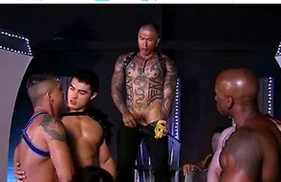 Muscular Asian Damian Dragon In Wild Orgy Session