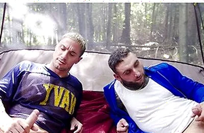 Buddies Tony Dangelo & Skyy Knox Turn Ruined Camping Trip Into Jerk Off Session