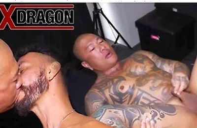 Kenjis Raging Cock Conquers Damian Dragons Ass With Total Control