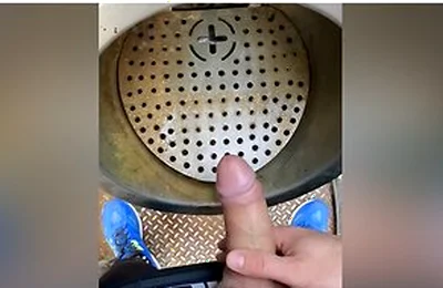 Risky Jerk-off In A Public Urinal In A Dutch Park