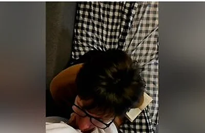 On Halloween, A Ghost Fucked A Guy With Glasses In The Mouth And Filled His Whole Face With Cum