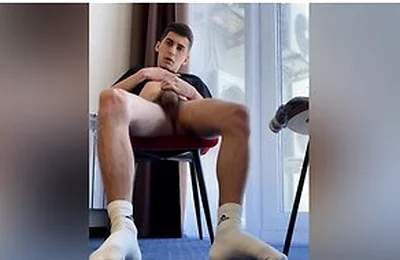 Hairy Legs White Socks Handjob