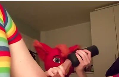 Moaning Femboy Bird Jerking And Fucking Bad Dragon Gecko