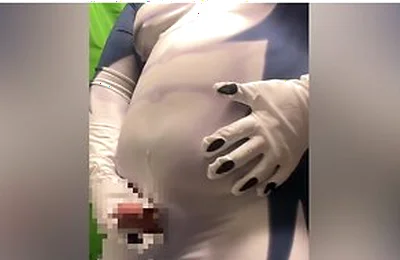 Japanese Chubby Masturbating In A Suit