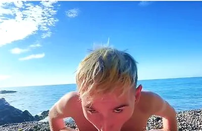 Young Guys Fucking On A Public Beach