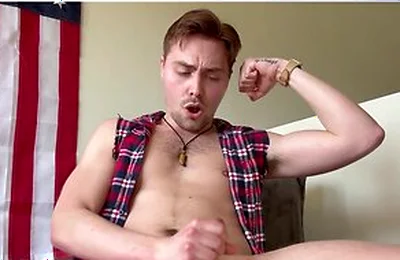 Big Balls Redneck Gooner Edges Big Dick In White Chucks