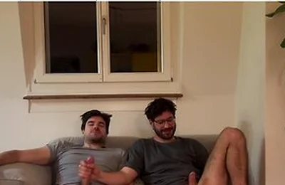 Straight Friend Helps Gay Bro Jerking Of