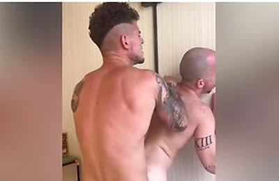 Straight Gym Buddy Fucks Tattooed Stud And Cums On His Muscles