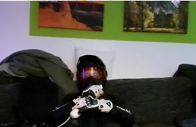 Pup Sparkle In Biker Cumming Inside A Dainese Suit