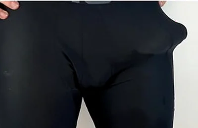 Huge Cock Hands Free Anal Vibrator Cumshot In Tight Pants