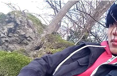 Gay Asian Twink Jon Arteen Wanks Outdoor Winter Risky, Ruined Orgasm, Big Cumshot Cleans Sperm Thigh