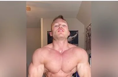 Muscle College Jock Flexing Big Cock